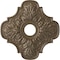 Ekena Millwork Peralta Ceiling Medallion (Fits Canopies up to 4 5/8"), 17 3/4"OD x 3 1/8"ID x 1"P, Warm Silver CM17PEWSS - alternate 1
